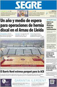 Portada de Segre  (España)
