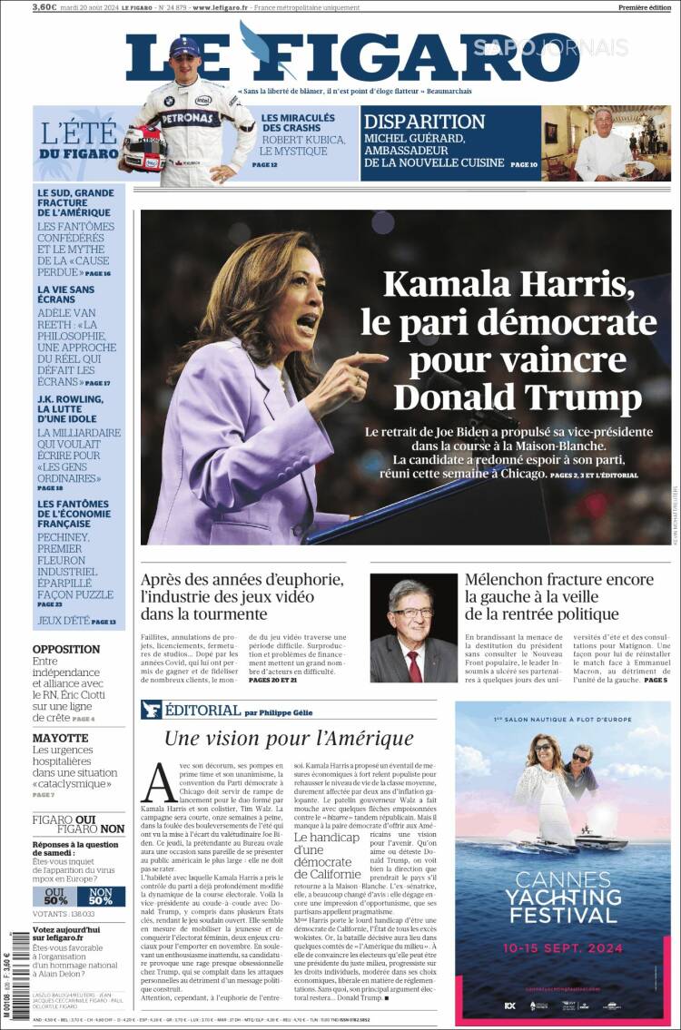 Portada de Le Figaro (Francia)