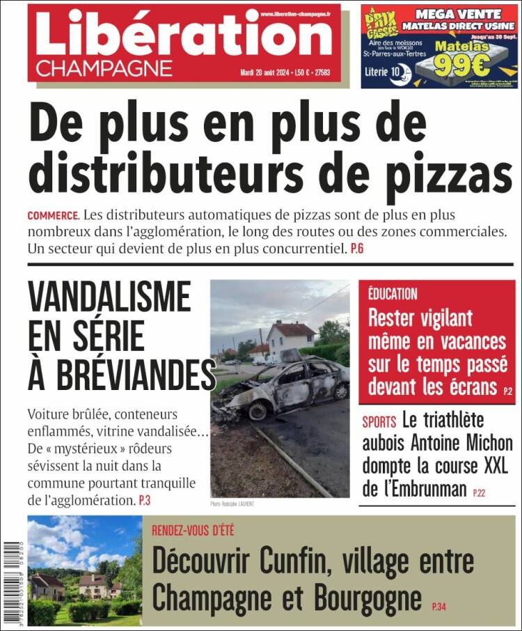 Portada de Libération Champagne (Francia)