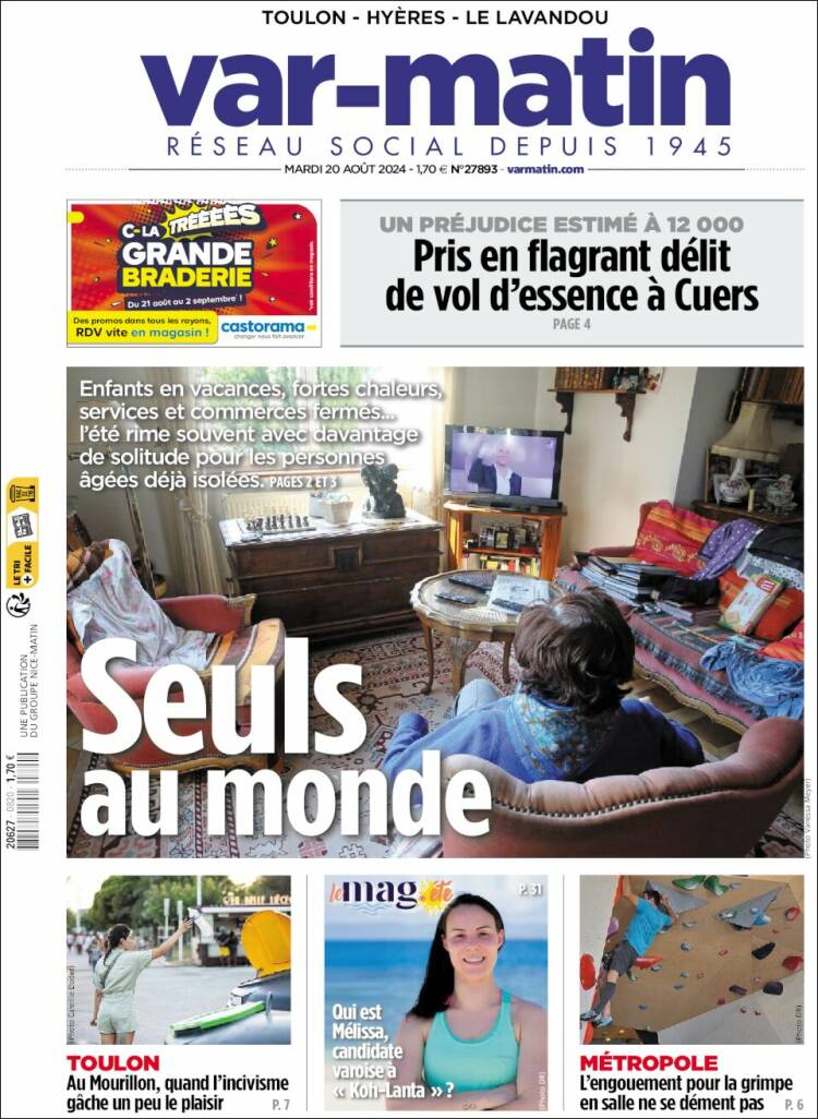 Portada de Var-Matin (Francia)