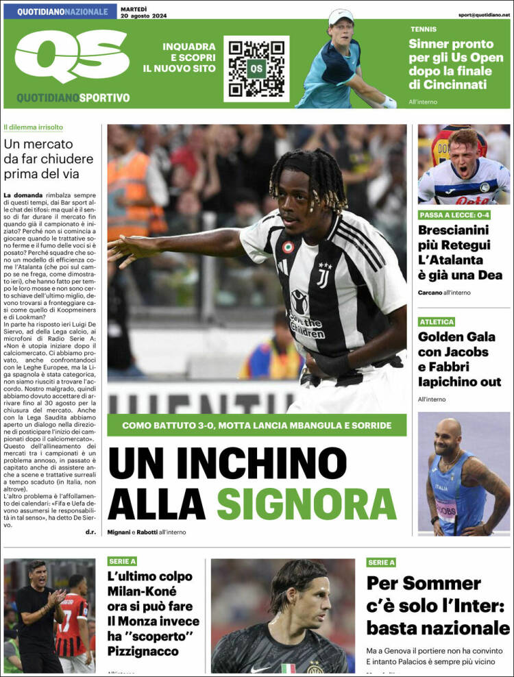 Portada de Quotidiano Sportivo (Italia)