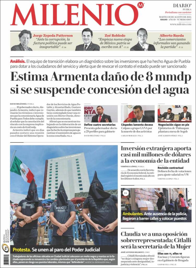 Portada de Milenio de Puebla (M&eacute;xico)