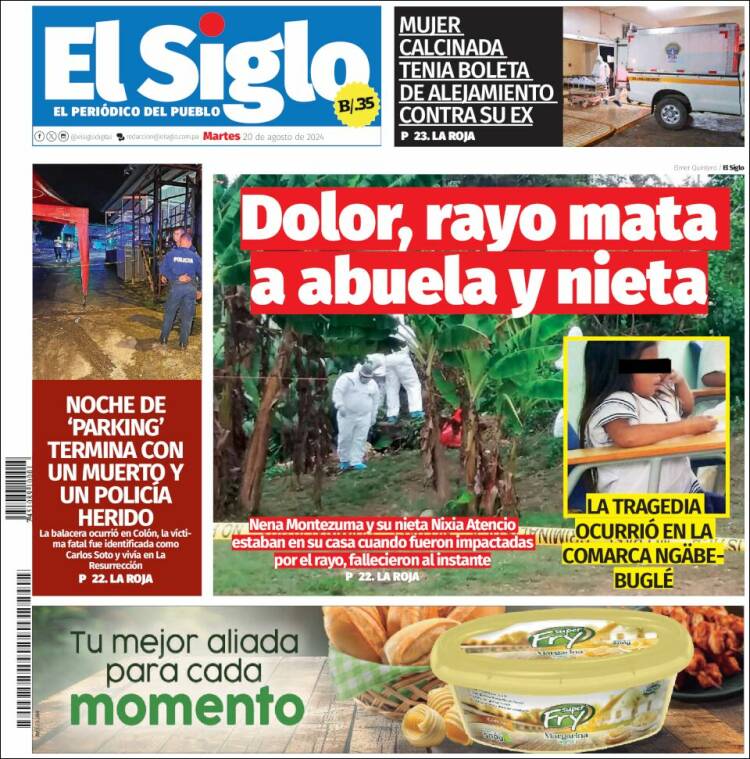 Portada de El Siglo (Panam&aacute;)