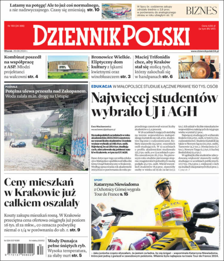 Portada de Dziennik (Polonia)