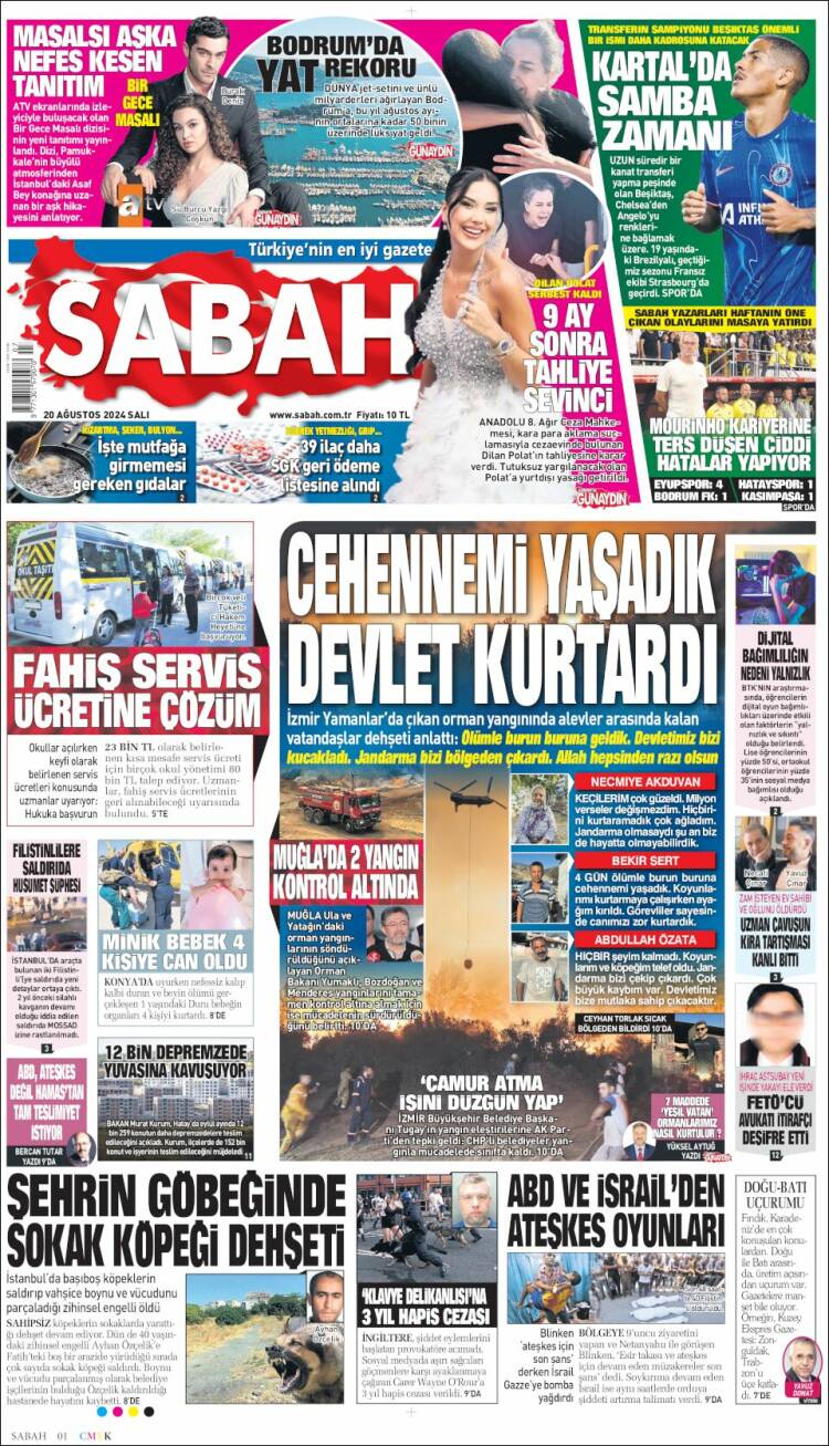 Portada de Sabah (Turqu&iacute;a)