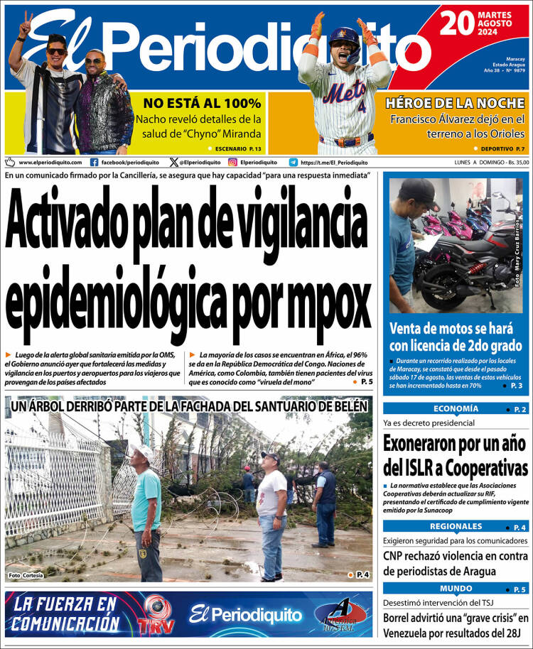 Portada de Periodiquito de Aragua (Venezuela)