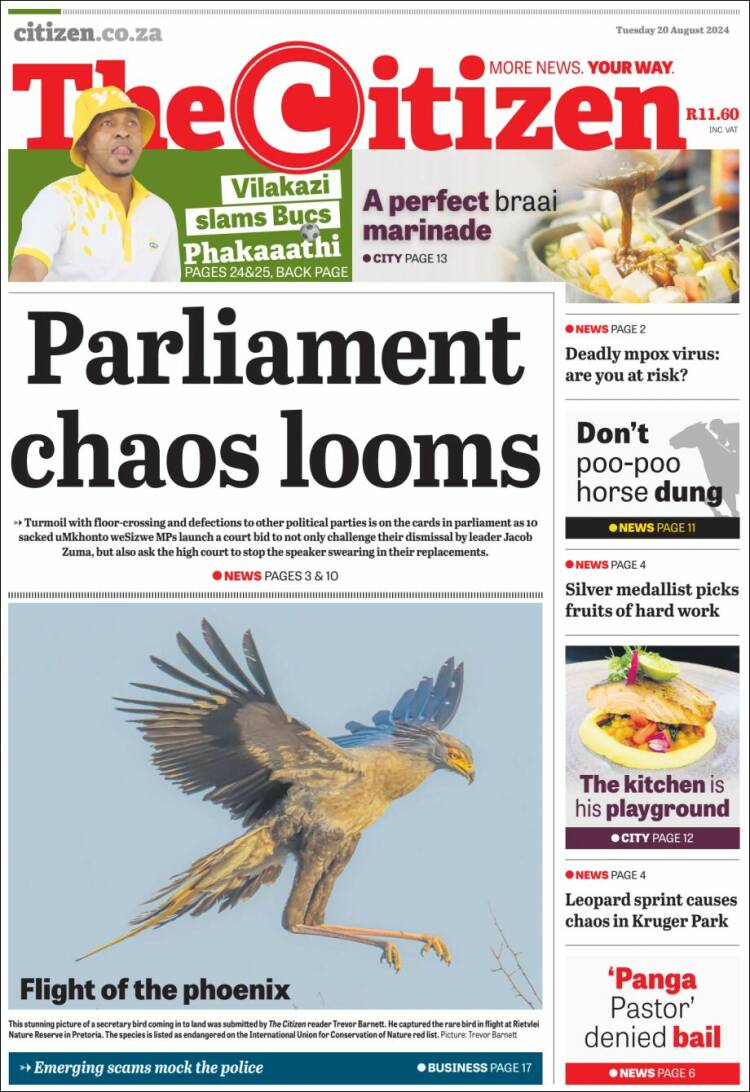 Portada de The Citizen (Sud&aacute;frica)