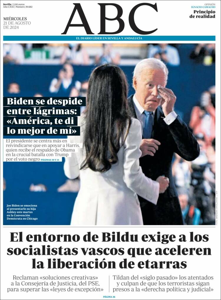 Portada de ABC - Sevilla (Espa&ntilde;a)