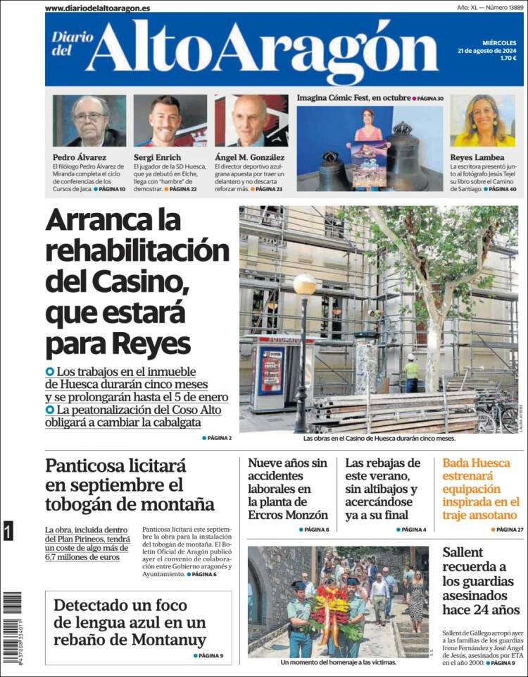 Portada de Diario del AltoAragón (Espa&ntilde;a)