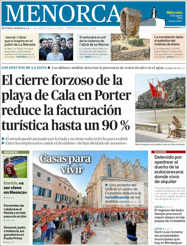 Portada de Menorca - Diario Insular (Espa&ntilde;a)