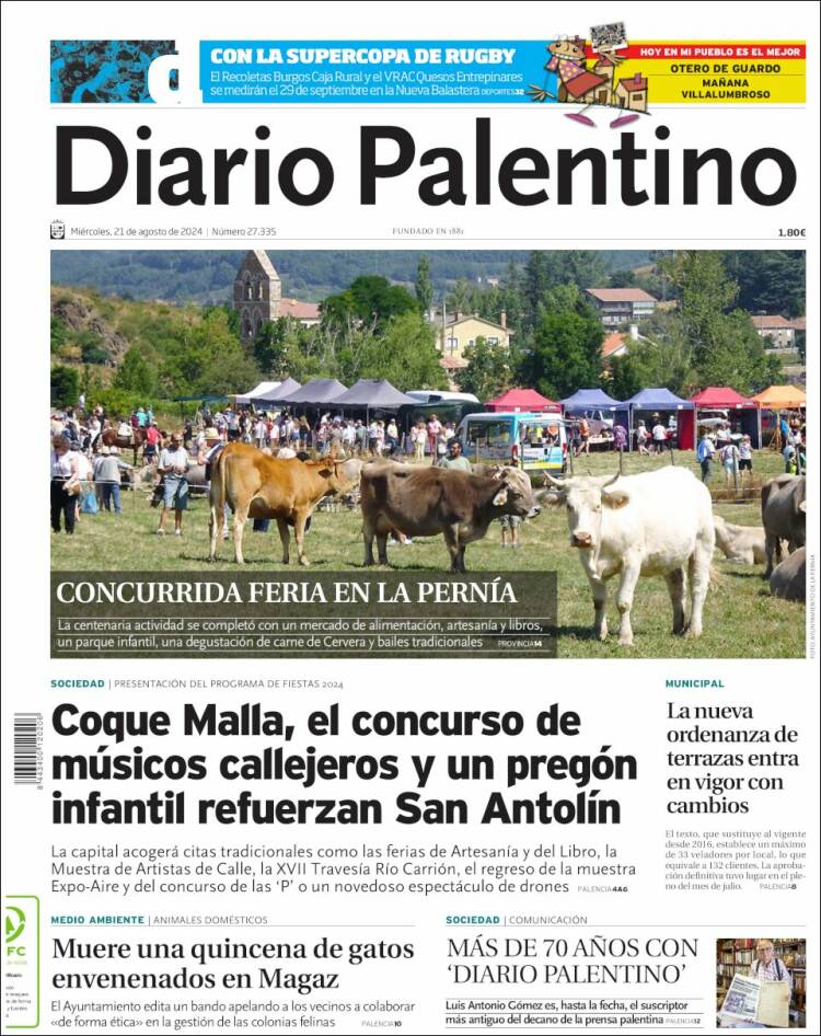 Portada de Diario Palentino (Espa&ntilde;a)