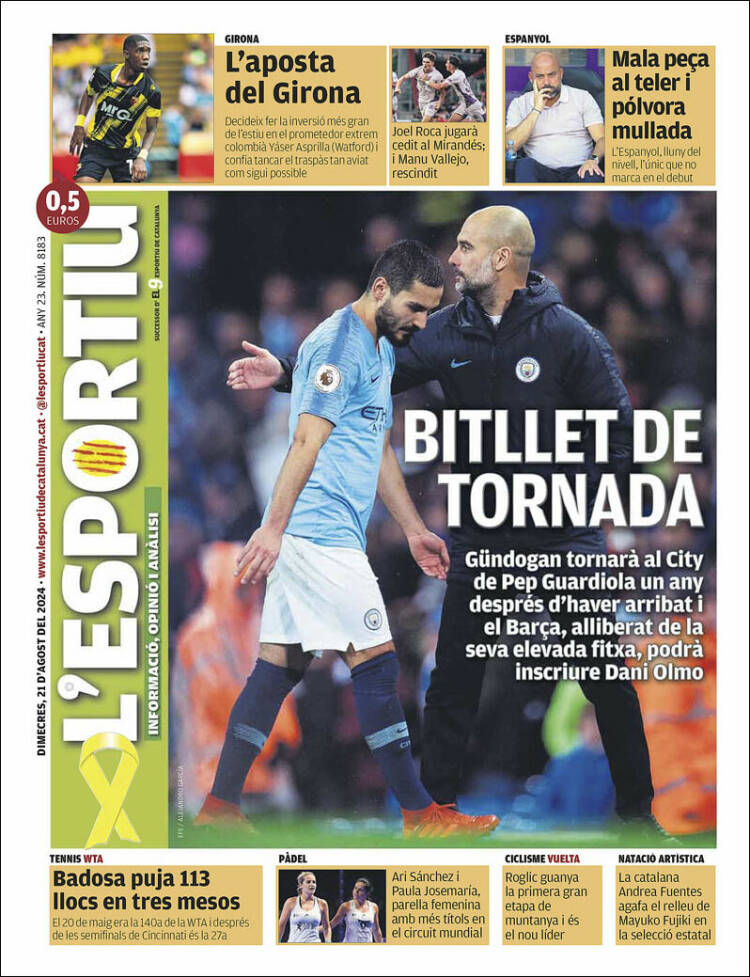 Portada de L'Esportiu (Espa&ntilde;a)