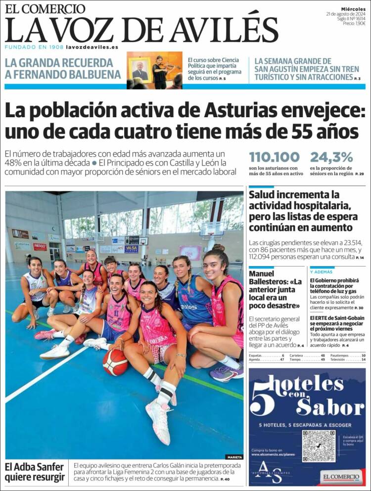 Portada de El Comercio - Avilés (Espa&ntilde;a)