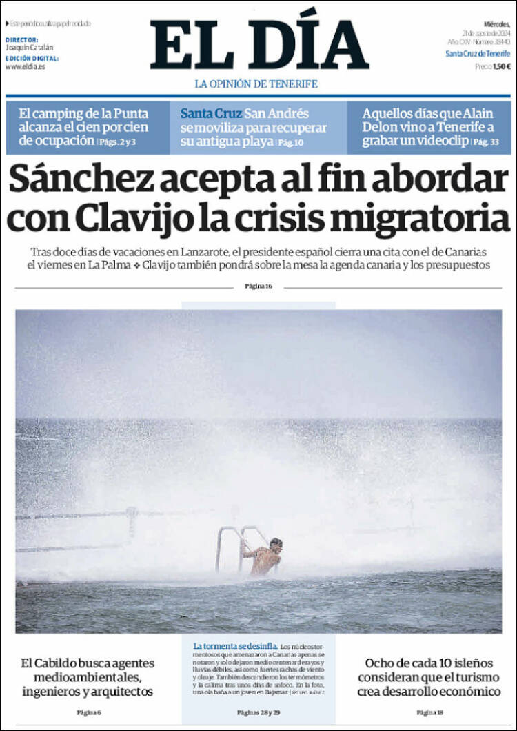 Portada de El Día (Espa&ntilde;a)