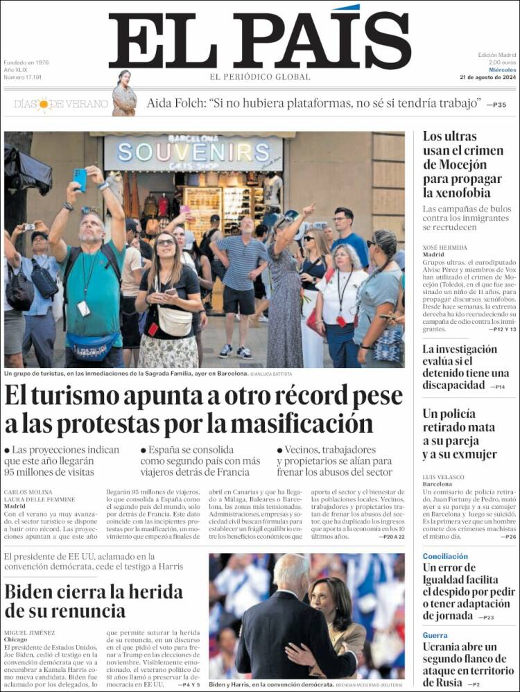 Portada de El País (Espa&ntilde;a)