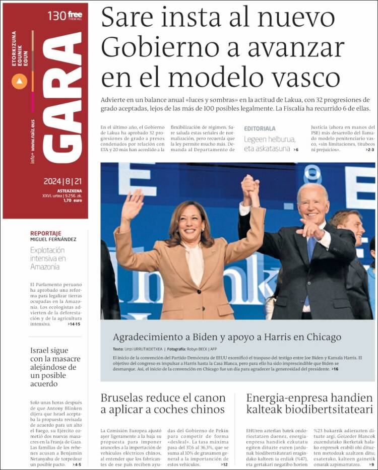 Portada de Gara (Espa&ntilde;a)