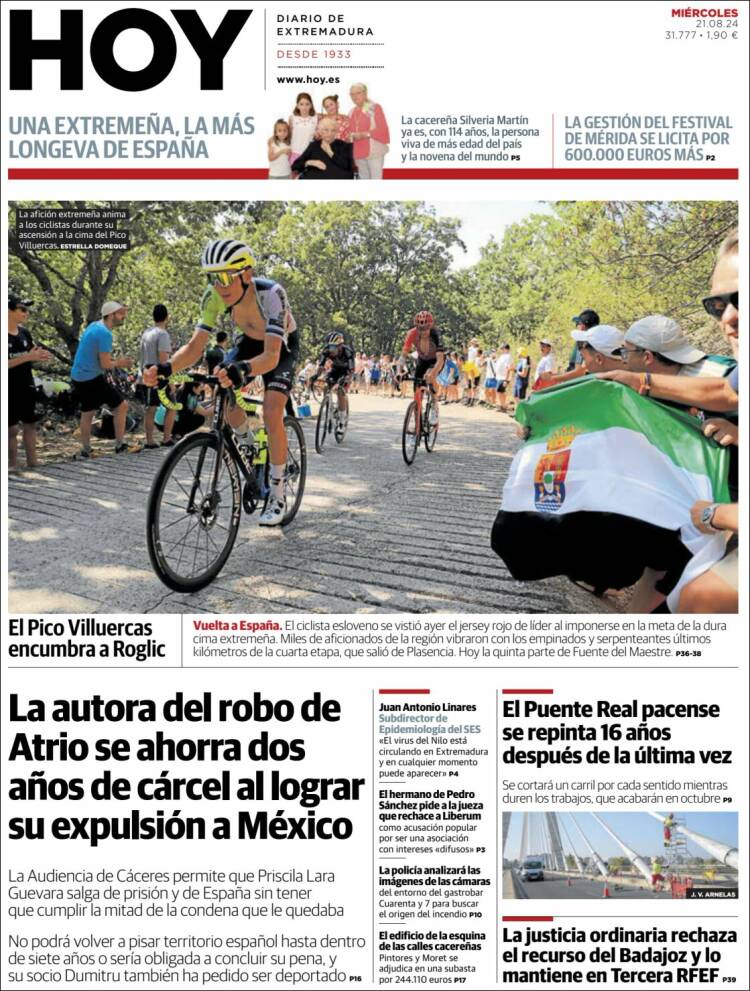 Portada de Hoy - Badajoz (Espa&ntilde;a)