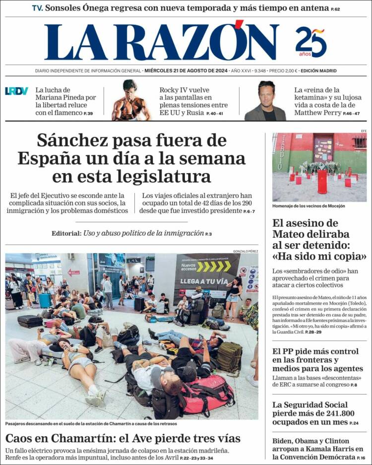 Portada de La Razón (Espa&ntilde;a)