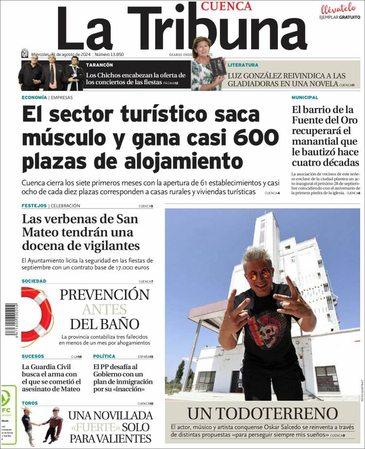 Portada de La Tribuna de Cuenca (Espa&ntilde;a)