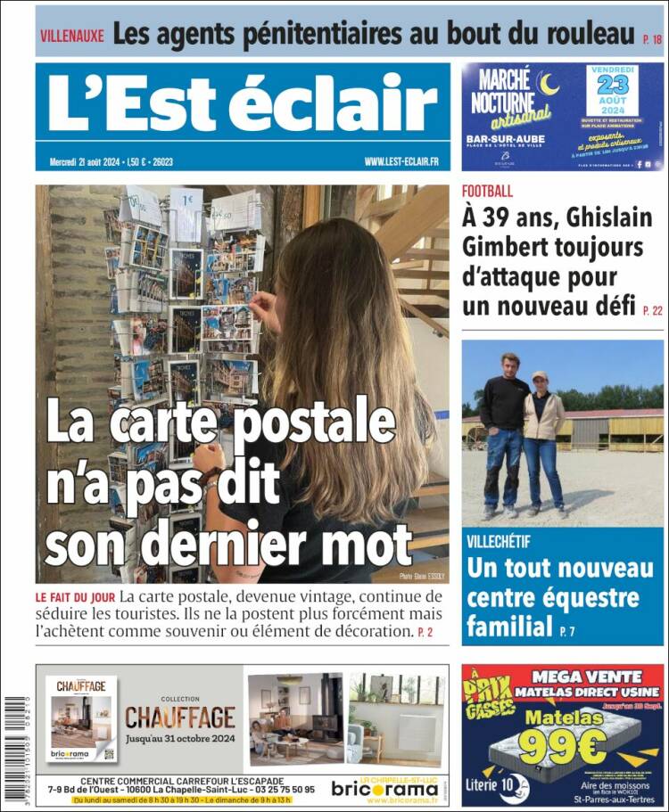 Portada de L'Est Eclair (Francia)