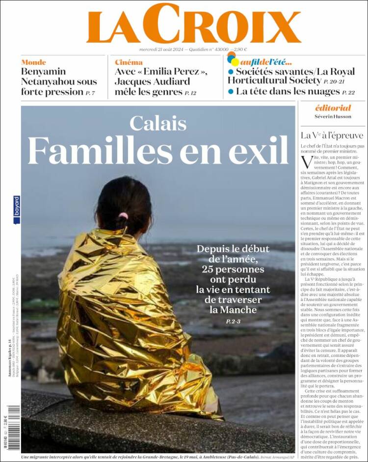 Portada de La Croix (Francia)