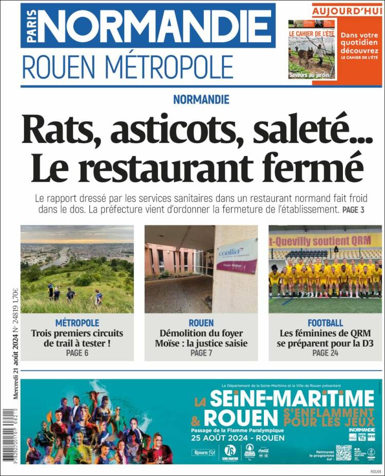 Portada de Paris Normandie (Francia)