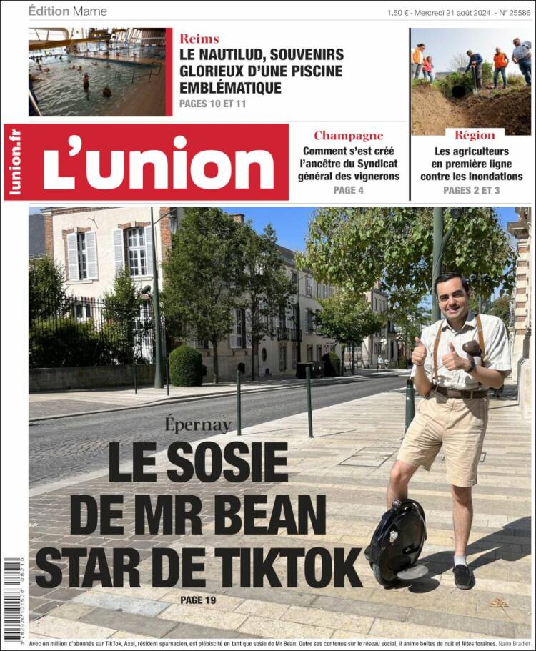 Portada de L'Union (Francia)