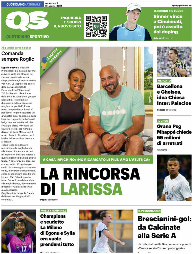 Portada de Quotidiano Sportivo (Italia)