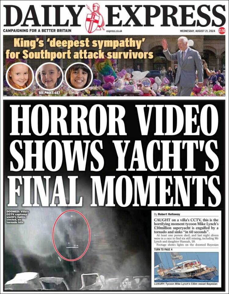 Portada de Daily Express (Reino Unido)