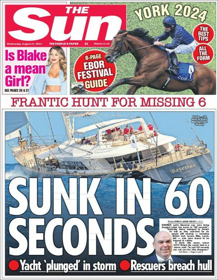 Portada de The Sun (Reino Unido)