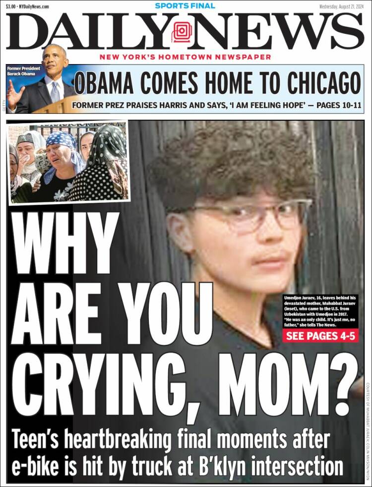 Portada de Daily News - New York (USA)