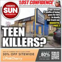 Portada de The Toronto Sun (Canadá)