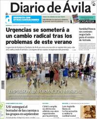 Portada de Diario de Ávila (España)