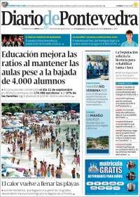 Portada de Diario de Pontevedra (España)