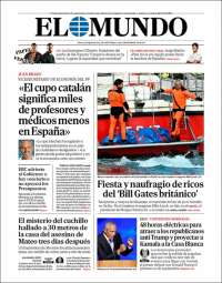 Portada de El Mundo (España)