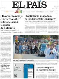 Portada de El País (España)