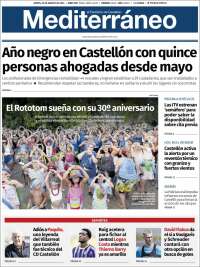 Portada de El Periódico Mediterraneo (España)