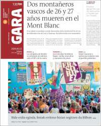 Portada de Gara (España)