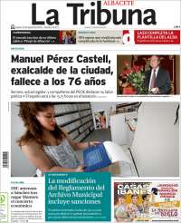 Portada de La Tribuna de Albacete (España)