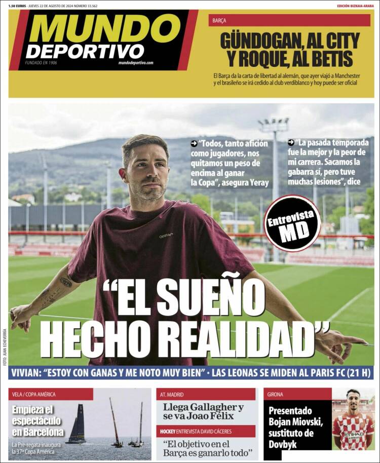 Portada de Mundo Deportivo Bizkaia (España)