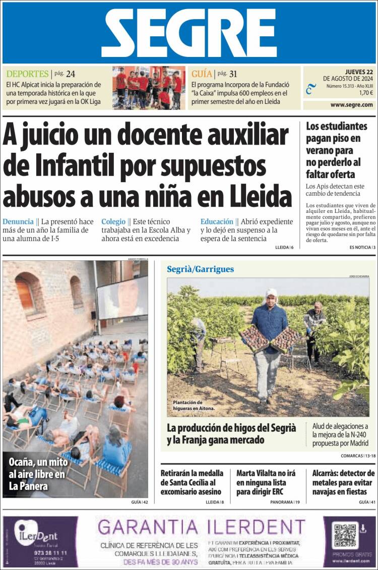 Portada de Segre  (España)