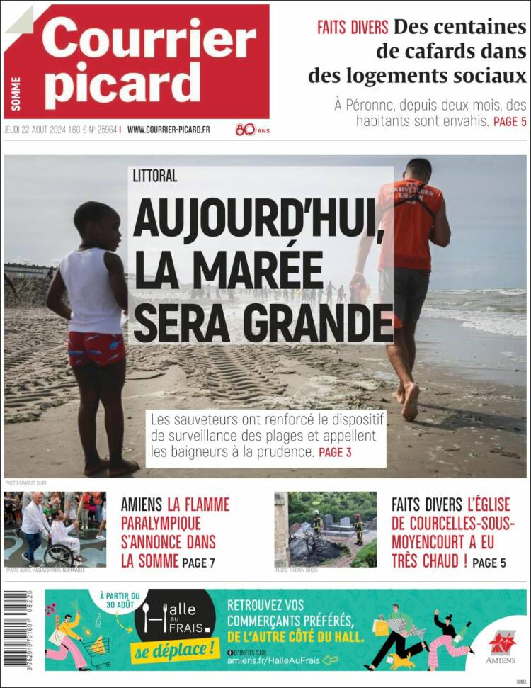 Portada de Courrier Picard (Francia)