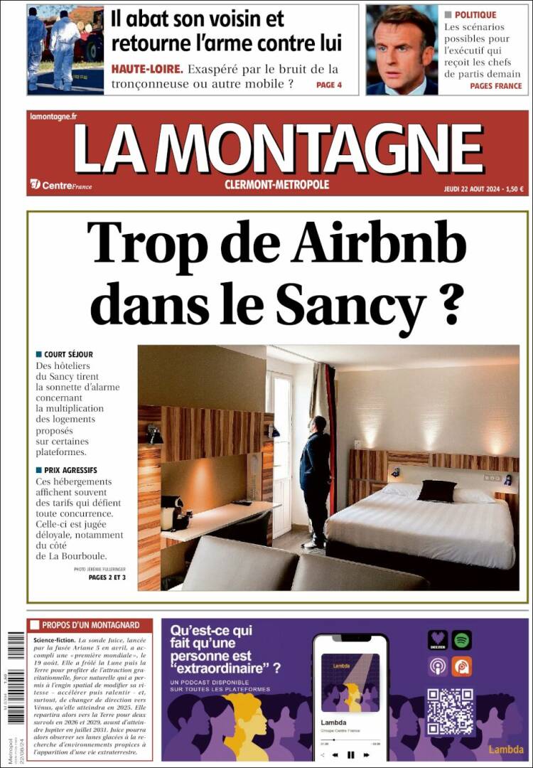 Portada de La Montagne (Francia)