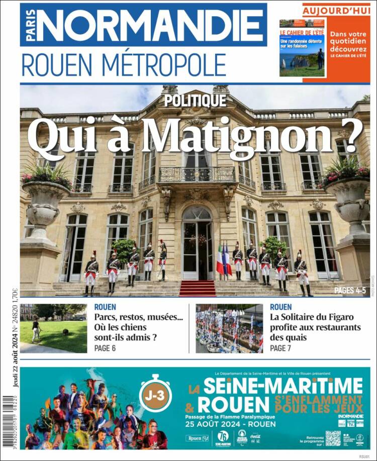 Portada de Paris Normandie (Francia)