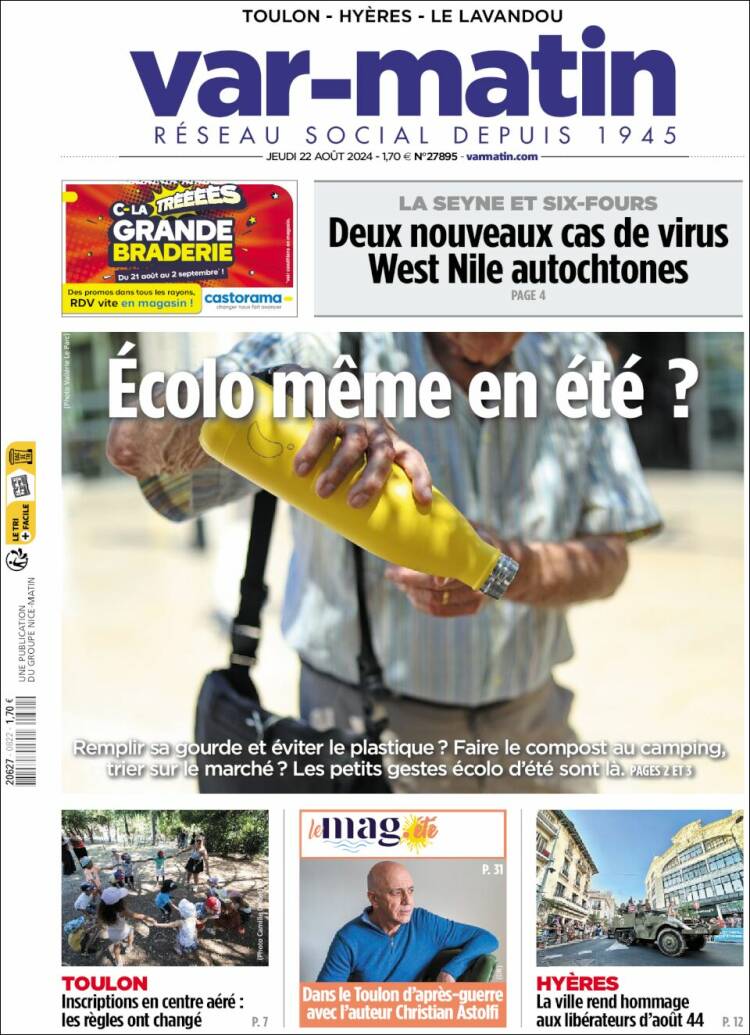 Portada de Var-Matin (Francia)