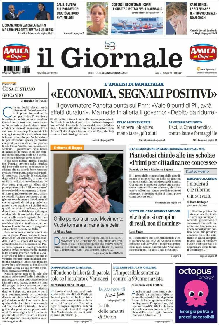 Portada de il Giornale (Italia)