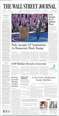 Portada de Wall Street Journal (USA)