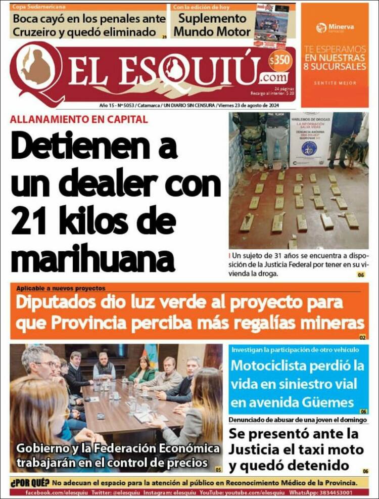 Portada de El Esquiu (Argentina)