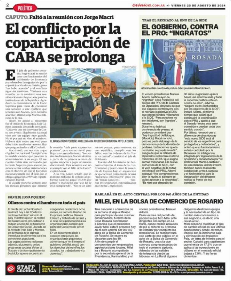 Portada de La Voz del Chaco (Argentina)