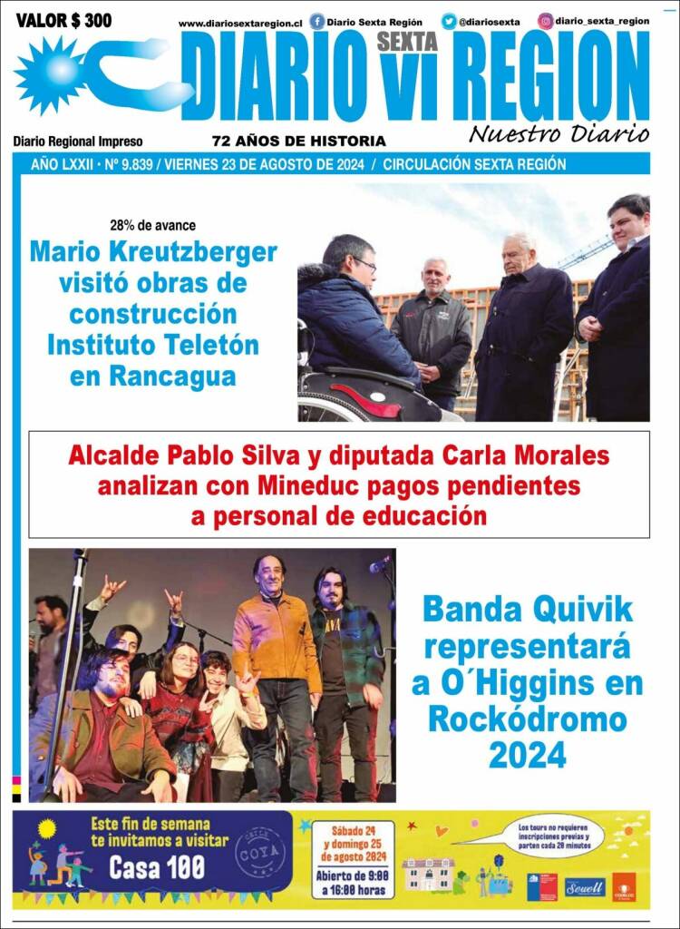 Portada de Diario VI Región (Chile)